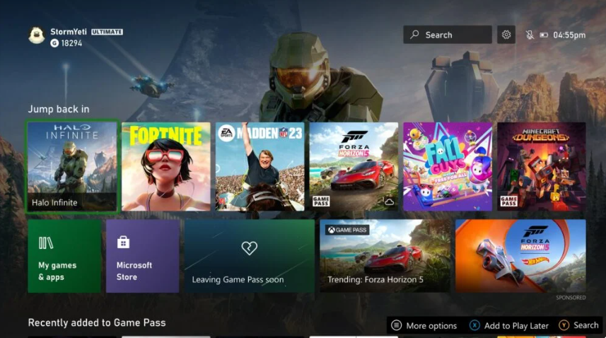 Aqui está um tour em vídeo do novo painel do&nbsp;Xbox