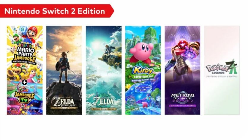 As ‘edições’ de jogos Switch como Zelda e Kirby do Nintendo Switch 2 custam US$&nbsp;80
