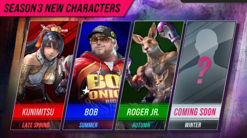 Kunimitsu, Bob e Roger Jr. revelados para a 3ª temporada de Tekken 8