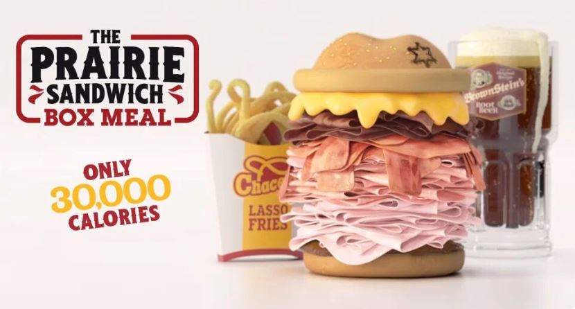 O anúncio paródico do sanduíche de carne de 30.000 calorias de GTA 6 usou Red Dead Redemption 2 como&nbsp;cenário.