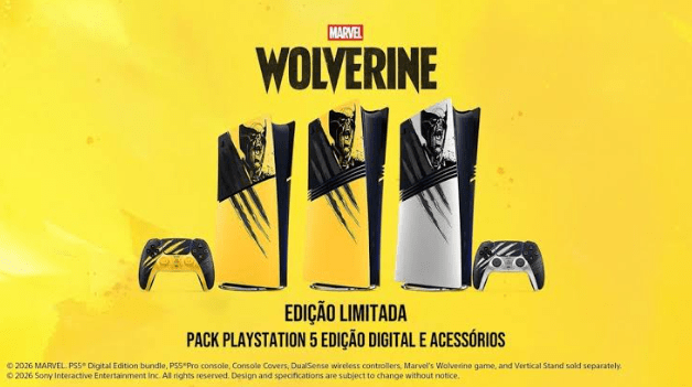 A PlayStation revela uma edição limitada do console PS5 do Wolverine, controles e capas para o console