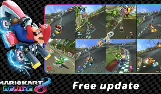Mario Kart 8 Deluxe recebe uma atualização gratuita para o Nintendo Switch 2, adicionando um modo de tela dividida para oito&nbsp;jogadores.